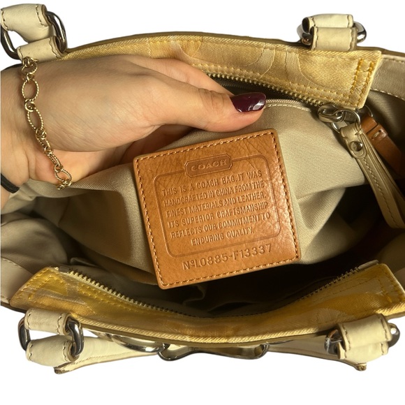 Coach Yellow and Cream Women's Bag - Picture 7 of 7
